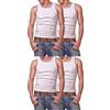 Cocain underwear 2 | 4 | 6 | 10 pezzi - Canottiera da uomo liscia a costine sottili, 100% cotone, lavabile e adatta all'asciugatrice, 4 costine sottili, 4XL