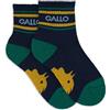 Gallo Calze corte bambino cotone e spugna a righe blu