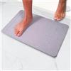 Pure 4Home - Tappeto bagno in pietra diatomite 60x40 cm, assorbente, asciugatura rapida, antiscivolo, carta vetrata per impurità e opacizzazione | Tappeto bagno assorbente (Cuadrados)