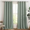 PONY DANCE Tende Oscuranti Soggiorno per Interni Tende Termiche Isolanti per Camera da Letto Curtains Verde Salvia Cameretta Bambini con Anelli 2 Pezzi L 132 x A 250 cm, Verde Salvia