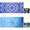 Vorvowry Telo Mare Grande Microfibra Uomo Donna Leggero Asciugatura Rapida Asciugamano Mare Telo Spiaggia Antisabbia con Borsa in Rete 80×180cm B Tartaruga + Mandala Viola 2PC