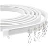 Trimold Sistema di binari per tende a soffitto Premium da 3 m, design flessibile e durevole per scivolare senza sforzo, ideale per finestre doccia RV Room Dividers, privacy e arredamento domestico