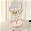 RUIGOMRU Specchio da trucco a forma di fiore per scrivania, specchio da trucco per camera da letto, soggiorno e spazi minimi, decorazione della stanza, decorazione della casa