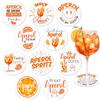 QIMMU 10 sottobicchieri Aperol in feltro, regalo Aperol Spritz accessori, sottobicchieri Aperol, decorazione Aperol, decorazione da tavolo per bicchieri da cocktail