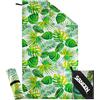 Sancen Telo Mare xxl 90×180 cm, Asciugamano Grande In Microfibra Ad Asciugatura Rapida, Telo Bagno Senza Sabbia, Coperta Da Spiaggia Donna (verde)