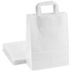 IMBALLAGGI 2000-30 Buste Shopper Carta Bianca 18x25x7 cm con Manici Piatta - Ecologiche e Resistenti