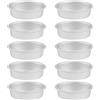 Krytavo 10 Pezzi Mini Ovale Un Forma di nel Lega di Alluminio Metallo Stampo per Torta Stampo per Pane Stampo per Crostata Budino Gelatina Stagno
