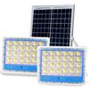 YASTA Coppia 2 Fari Led Da Esterno Solare 200W Luce Fredda Luci Solari Da Giardino Faretto Led Esterno Con Pannello Solare Sensore Crepuscolare E Telecomando Cavo 20 Metri