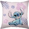 Jerry Fabrics Stitch, cuscino decorativo per bambini, 35 x 35 cm, con morbida imbottitura in pile polare e morbida federa in poliestere, stampa su entrambi i lati, cuscino morbido Lilo e Stitch regali.