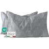 Dorian Home - Federe Cuscino Letto 50x80 Cotone 100% Puro, Morbido e Certificato, Coppia di 2 Federe Abbinate da Aggiungere al Set Copripiumino, Federa Cuscini 4 Stagioni con Comoda Patella di 18 cm