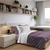 PENSIERI DELICATI Completo Letto Singolo in Percalle 100% Cotone, Completo 160x300 Comprensivo di Lenzuolo Sotto, Lenzuolo Sopra e 1 Federa a due Volant, Made in Italy, Fantasia Dandy Rosa