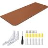 Willonin Tavolo pieghevole da parete, galleggiante, multifunzione, per computer, cucina, sala da pranzo, scrivania piccola per casa (teak, 60 x 30 x 1,6)
