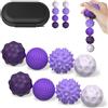 Szhhrxi Palle Magnetiche Anti-Stress, Gioco Sensoriale Portatile in Silicone con Texture Multiple,Palline Magnetiche per Agopressione, Giocattoli Ansia per Adulti e Bambini,Gioco da Tavolo Magnetico (Porpora)