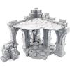 Q P Quality Printing 3D - Muri in rovina da battaglia, Paesaggio del terreno per tavolo e RPG 28-32mm Miniature Wargame puntelli DnD D&D, stampato 3D e verniciabile, Argento Metallizzato
