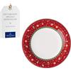 Villeroy & Boch - Toy's Delight Specials Piatto Piano 27 cm Rosso, Lavabile in Lavastoviglie, Adatto per Microonde, Stoviglie Ceramica, Fondo, Colorati, Natale, Xmas, Porcellana Premium