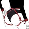 Limmion Sexy Bondage Set BDSM Kit Restrizioni Manette per Donna Set bondage estremo per coppie con 2 polsini e polsini per le cosce SM Cortex Set manette sex toy, rosso