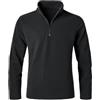 Oralidera Felpa in Pile da Uomo con Zip Autunno Invernale Giubbetto in Pile a Maniche Lunghe Pullover Giacca di Felpa Collo Alto con Cerniera, Nero, XXL