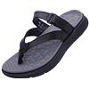 MGGMOKAY Infradito Uomo Estive Pelle Ciabatte Sandali Regolabile Fibbia Punta Aperta Sandali,Nero,44