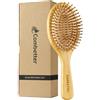 Combetter Spazzola per capelli - Spazzola per capelli districante in bambù naturale, adatta per donne, uomini e bambini con capelli spessi/sottili/crespi/secchi, massaggia il cuoio capelluto