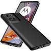 WFTE Cover per Motorola Moto G75 Cover Telefono Morbida TPU Ultra Sottile Elegante Custodia Protettiva per Moto G75 5G [Protezione Anticaduta, Antiscivolo] - Nero Opaco