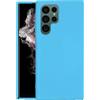 TBOC Cover Compatibile con Samsung Galaxy S22 Ultra 5G [6.8"] Custodia Rígida [Azzurro] Silicone Liquido [Sensazione Morbida] Fodera Interna Microfibra [Protegge Fotocamera] Antiscivole Resistente