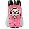 Pawaboo Zaino per Cani, Borsa per Trasporto Cani Traspirante, Zaino da Viaggio Cani Gatti Regolabile, Contenitore da Trasporto per Animali Piccoli/Medi, per Campeggio Passeggiata, Taglia S, Rosa