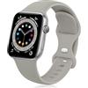 Sichy Cinturino Compatibile con Apple Watch 38mm/40mm /41mm/ 42 mm/44mm/45mm, Cinturini da Polso sostitutivi in Silicone compatibili con iWatch Series7/6/5/4/3/2/1/SE,44mm/42mm S/M,Grigio