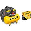 NUAIR STANLEY DST 100/8/6 - Compressore Silenzioso (59dB) + KIT 6 STANLEY