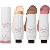 Ceboic 3PCS Contouring Blush Highlighter Stick, Bronzer Bacchetta di Bellezza con Pennello, Leggero Crema Fard Stick, Doppio Testina Illuminante Stick di Trucco, Finitura Opaca Naturale Liscia A Lunga Durata