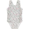 Petit Bateau A0cu9, Costume da Bagno 1 Pezzo Bimba 0-24, Bianco/Multicolore, 6 Mesi