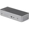 StarTech.com Docking Station USB C - Quad Monitor DisplayPort/HDMI 4K 60Hz Dock USB-C Multi HDMI/DP, Power Delivery 100W Hub con 1 Porta Type-C e 3 Porte USB-A, Ethernet, Audio [DK31C4DPPDUE]