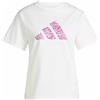Adidas W C Camo Tee Wht T-Shirt M/M Bia Logo Animal Fucsia Donna