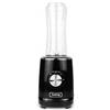 Huslog Frullatore Smoothie 500W, Mini Blender Elettrico con 4 Lame in Acciaio Inox, Bottiglia Portatile 600ml, 2 Velocità + Pulse, Base Antiscivolo, Protezione Surriscaldamento, Nero