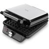 Huslog Macchina per Waffle 4 Pezzi, 1500W, Piastra Antiaderente, Temperatura Regolabile, Spia di Controllo, Manico Cool Touch, Rivestimento in Acciaio Inox, Nero