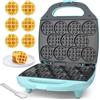 Baker's Friend Waffle Maker, Mini Macchina Piastra Per Waffle Per Bambini e Adulti, Piccola Macchina Per Waffle Belga, 11 x 5.5 cm, Macchina Waffle Piastra Antiaderente, Elettrodomestici Cucina, Aqua