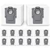 Bluearks 14 sacchetti per aspirapolvere Roborock Q7 L5+/Q10 S5+/S7 Max Ultra/Q5 Pro+/Q8 Max+/S8+/S8 Pro Ultra/S7 MaxV Ultra/S7 Pro Ultra/Q7+/Q7 Max+/T8/Q5+/G10S PRO/Q7 Max+