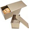 Taakige 2 pezzi Pane in Cassetta, Toast Stampo per pagnotta con Coperchio, stampo per pane, teglia da forno a forma di torta a rilascio rapido, Grande 21 x 11,5 x 11 cm e piccolo 19 x 9,5 x 8 cm