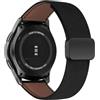 MroTech Cinturino 22mm per Orologio,Cinturino Vera Pelle con Magnetico Fibbia Compatibile con Huawei Watch GT 2/3/4 46 mm,Cinturino Galaxy Watch 46mm SM-R800/Watch 3 45mm/Gear S3 Frontier,Suede Nero