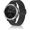 Rosok Cinturino Compatibile con Garmin Forerunner 165/Vivoactive 5 per Uomo/Donna, Cinturino in Acciaio Inossidabile in Metallo Cinturino per Garmin vívomove Trend/Venu Sq 2/Venu 2 Plus - Nero