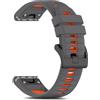 RoiYeel Cinturino per Garmin Fenix 7 Pro/7/6 Pro/6, 22mm Quick-Fit Silicone Cinturini Compatibile con Garmin Fenix 5 Plus/5/Garmin Forerunner 965/955/Approach S62/S70 47mm Carbone Arancia