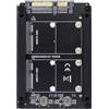 chenyang 2 in 1 Combo MSATA SSD a 2,5" SATA JBOD HDD Disk Drive Enclosure Adapter