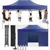COBIZI Gazebo 3x4,5 Pieghevole Impermeabile con Parete Laterale,Gazebo Esterno Resistente,Tende per Gazebo,Tendone Padiglione Pop Up per Feste Campeggio (3 per 4,5m Blu Scuro)