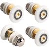 ANBOO 4 Pz 25mm Roulette Porta Scorrevole Doccia, Ricambio per Rullo, Puleggia Eccentrica per Porte in Vetro Cabina Doccia