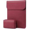 HYZUO 15-16 Pollici Custodia per Laptop per MacBook Pro, Vino Rosso