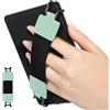 MoKo Cinturino di Sicurezza per 6-8 Kindle eReaders Fire Tablet,Kobo/Voyaga/Sony Kindle E-Book Tablet,Cinturino Nero da Mano Versatile ad Alta Elasticità Supporto Antiscivolo,Verde Tequila con Litchi
