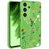 BEENTRYS Glitter Floreale Custodia per Samsung Galaxy A53 5G,Bling Brillantini Fiori Disegni Donne e Ragazze Slim Morbido Silicone TPU Antiurto Protettiva Case per Samsung Galaxy A53 5G(S202-Verde)