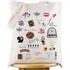 WZMPA Borsa tote in tela vampiro ispirata ai vampiri regalo film vampiro borsa riutilizzabile merce vampiri, Annoiato ora Tg, Large