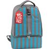 BAKAJI Borsa Zaino Frigo a Mano Capacità 15L Borsetta Refrigerante a Strisce 26x17x40cm