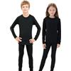 Homord Intimo Termico Bambino, Manica Lunga Maglia Termica e Pantaloni Intima Termica Bambina Calcio Sci - Completo Tuta Termica Set Bambini per Sci Ciclismo