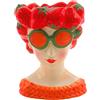 Dekohelden24 Vaso Decorativo, Ceramica, Fragola, Vase